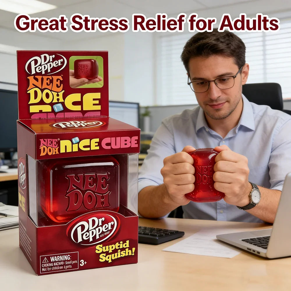 Dr Pepper x NeeDoh Nice Cube Squishy toy Stress Relief Toy Soft