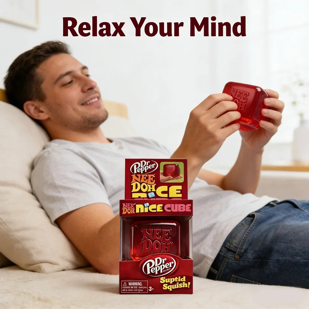 Dr Pepper x NeeDoh Nice Cube Squishy toy Stress Relief Toy Soft