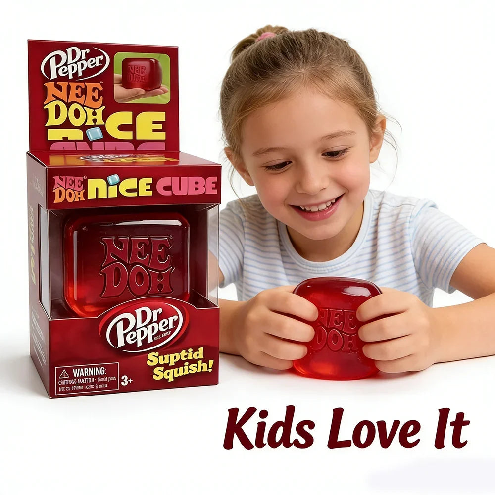 Dr Pepper x NeeDoh Nice Cube Squishy toy Stress Relief Toy Soft